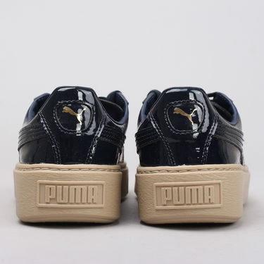 Tenisky a topánky Puma Basket Platform Patent Wn's peacoat - peacoat Čierna | 363314 06, 3