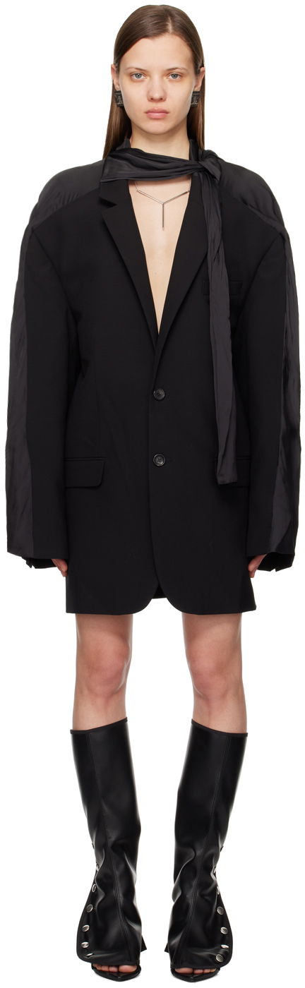 Bomber bunda Y/PROJECT Scarf Blazer Čierna | 201BL003, 0