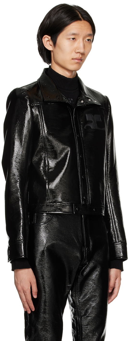 Bunda Courrèges Courrèges Crinkled Vinyl Jacket Čierna | 123CBL017VY0014, 1