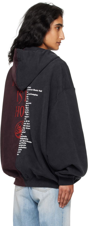 Mikina VETEMENTS Vetements Cradle of Filth Oversized Zip-Up Hoodie Vínová | UCF76ZU900BR, 2
