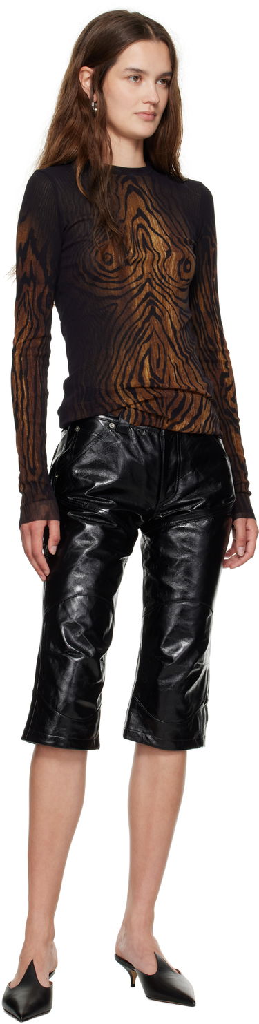 Tričko Jean Paul Gaultier Jean Paul Gaultier 'The Wood' Long Sleeve Hnedá | 25/03-W-TO335-M002P-0060, 3
