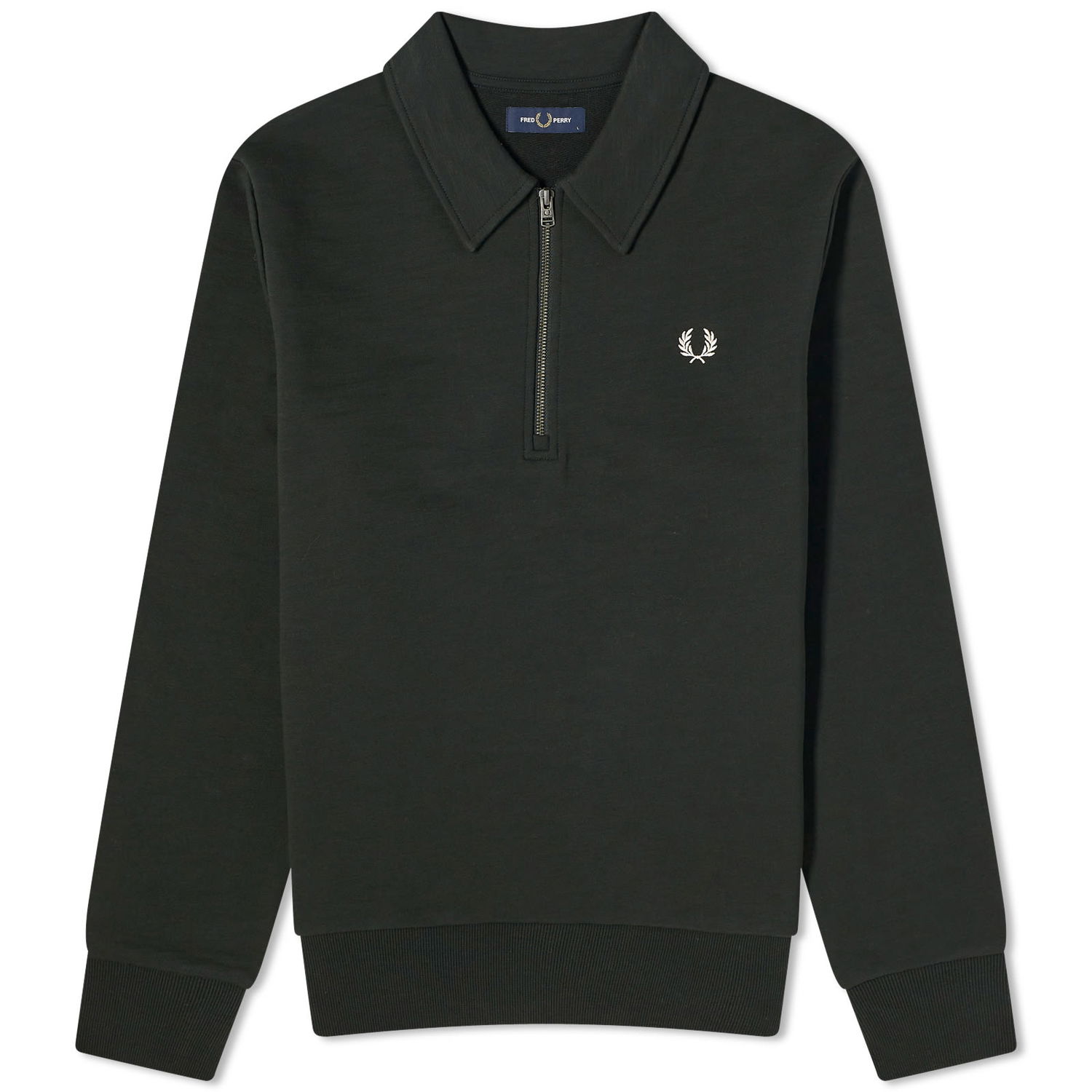 Mikina Fred Perry Zip Neck Collar Sweatshirt Zelené | M6639-Q20, 0