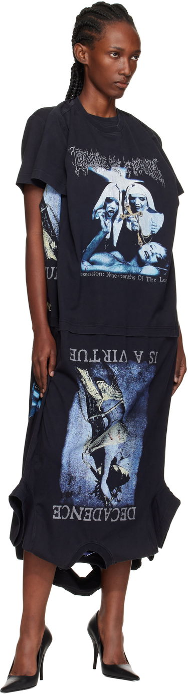 Šaty VETEMENTS Vetements Cradle of Filth Multi T-Shirt Maxi Dress Čierna | WCF76DR995B, 3