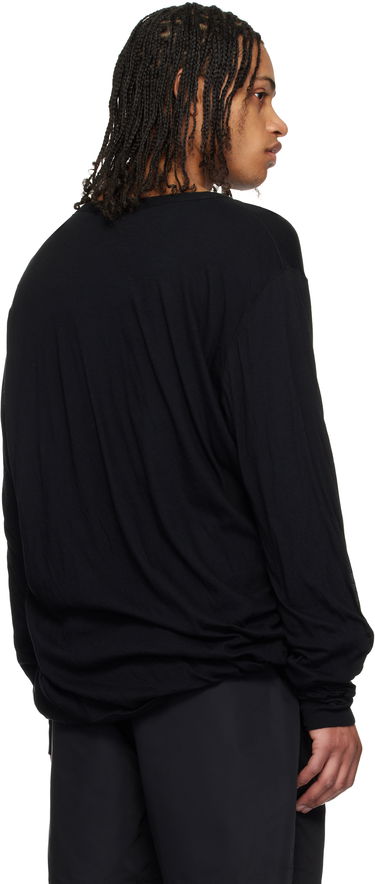 Tričko Rick Owens Rick Owens Hollywood Jumbo Double Long Sleeve T-Shirt Čierna | RU01E5258 UC, 2