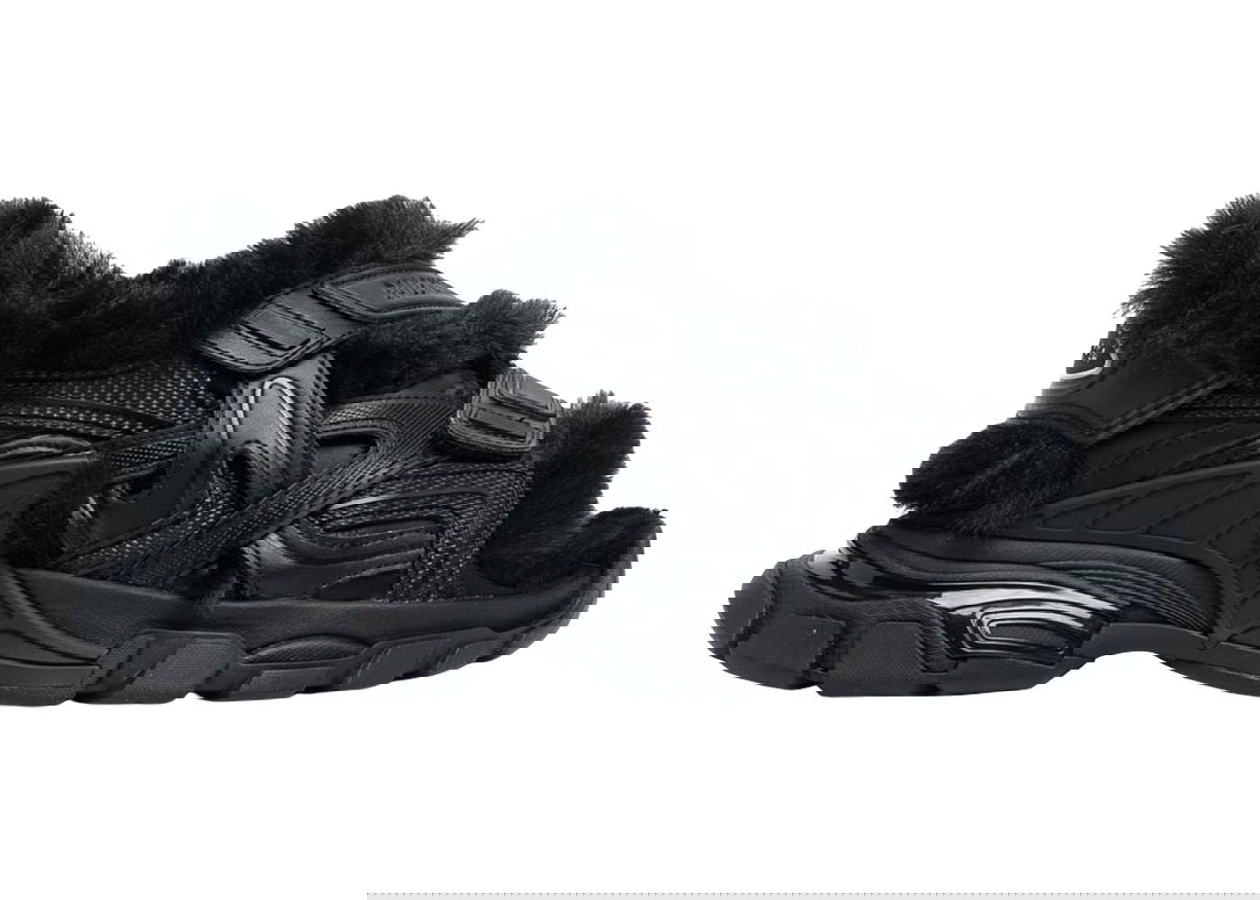 Tenisky a topánky Balenciaga Track Sandal Fake Fur Black Čierna | 668561W3CQ31000, 0
