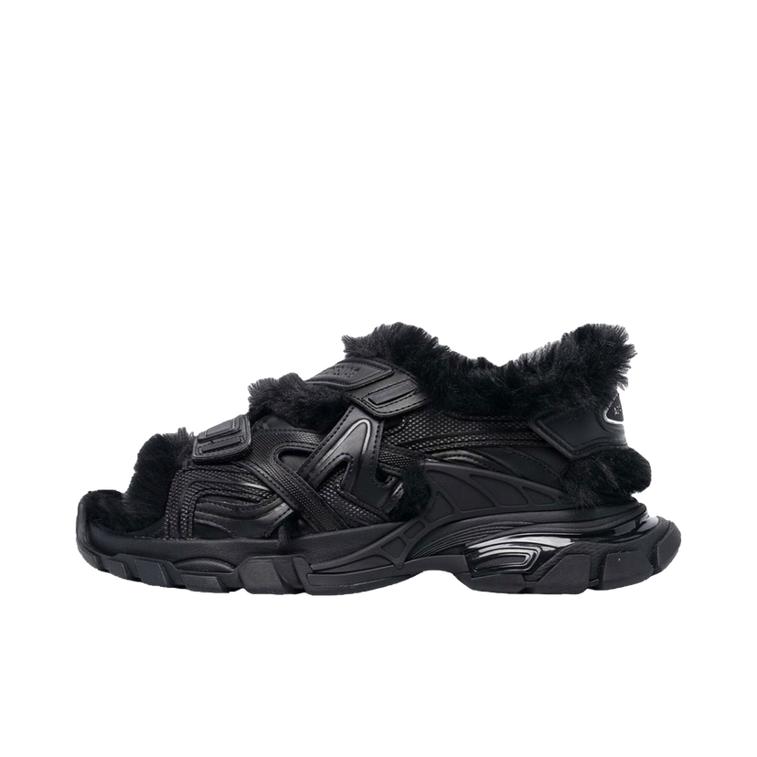 Tenisky a topánky Balenciaga Track Sandal Fake Fur Black Čierna | 668561W3CQ31000