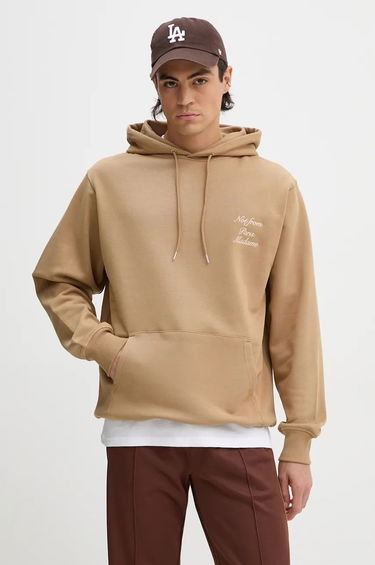 Mikina Drôle de Monsieur Slogan Calligraphy Hoodie Béžová | E.HO168.CO127.IBN, 0