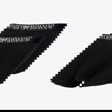 Spodná bielizeň a ponožky Emporio Armani EA7 Men's Knit Trunk 2-Pack Nero/ Nero M Čierna | 112023 4R502 07320, 0