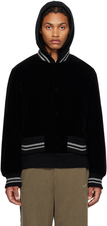Bomber bunda We11done Padded Hooded Varsity Jacket Čierna | WD-JP3-23-085-U-BK, 0