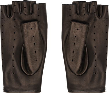 Rukavice Valentino Leather Fingerless Perforated Biker Gloves Čierna | 7W2GAA00LDU, 1