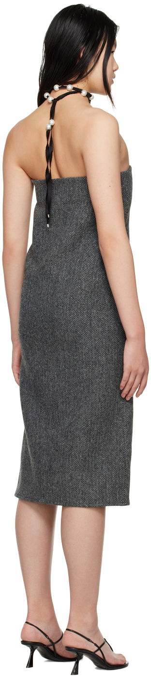 Šaty We11done We11done Women's Strapless Midi Dress Šedá | WD-OP3-22-194-W-GY, 2