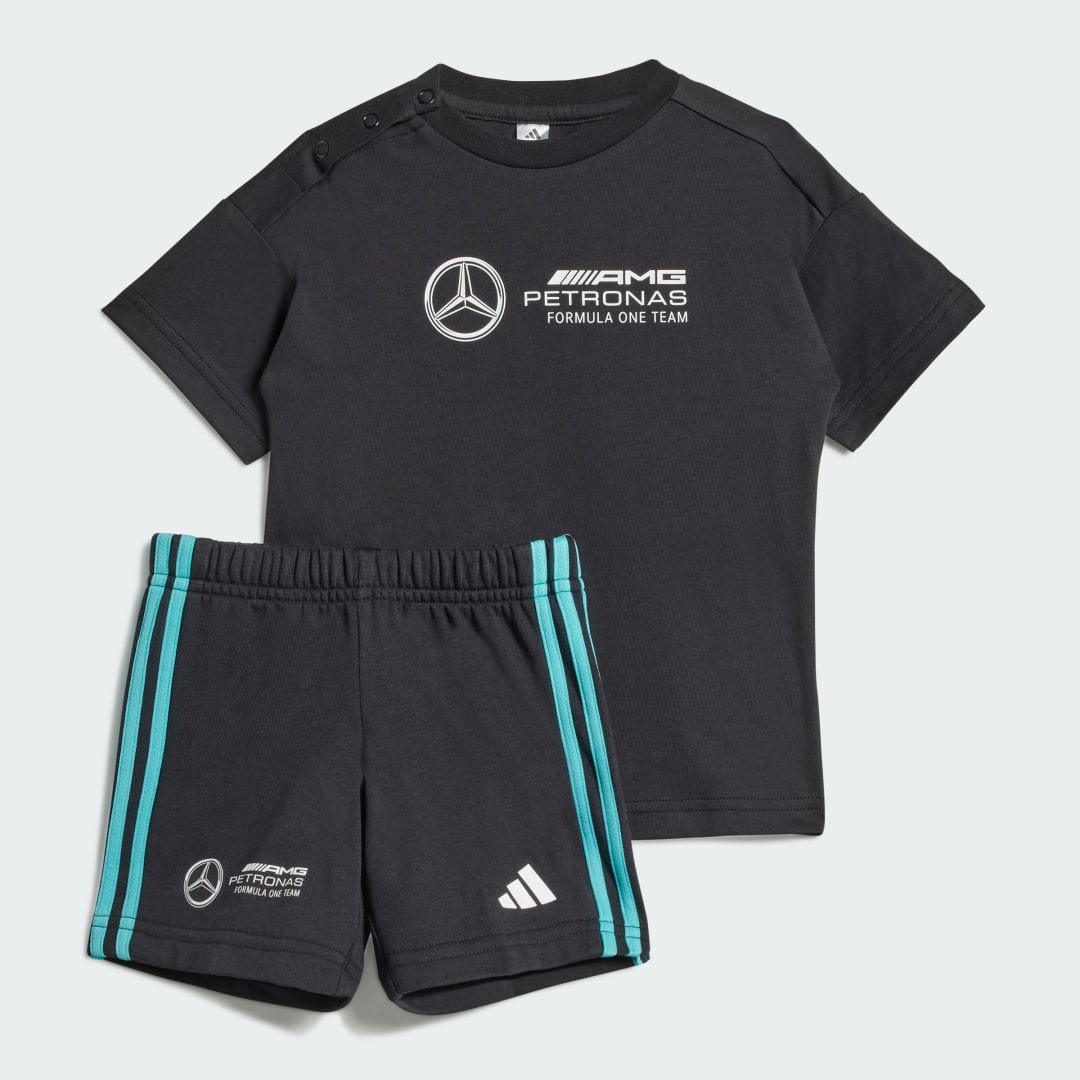 Súprava adidas Performance Mercedes - AMG Petronas Formula One Team DNA Baby Jogger Set Čierna | JV5438, 0