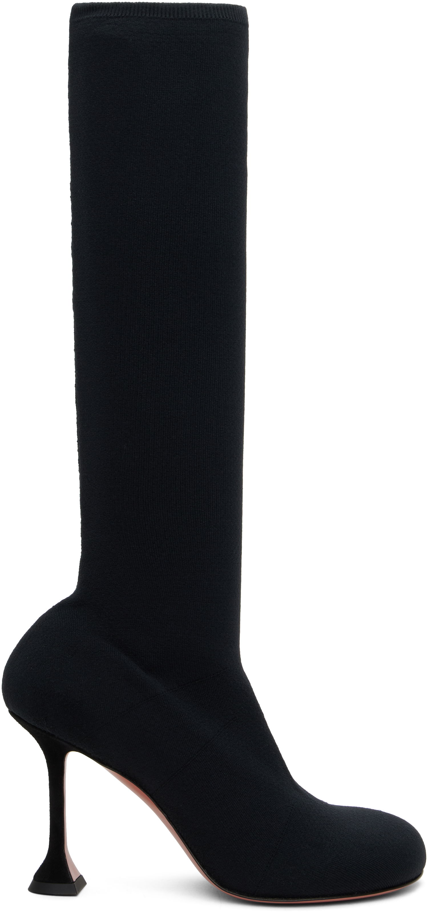 Tenisky a topánky Amina Muaddi Amina Muaddi Veneda Stretch Tall Boots Čierna | VENEDA STRETCH BOOT 95 KNIT, 0