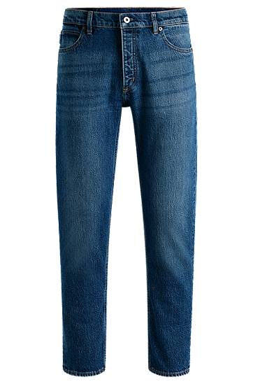 Džínsy BOSS Tapered-Fit Stretch Denim Jeans Modrá | 50511506, 0