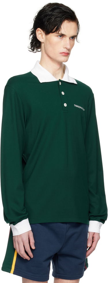 Polo tričko Casablanca Long Sleeve Polo Zelené | MPS25-JTP-270-01, 1