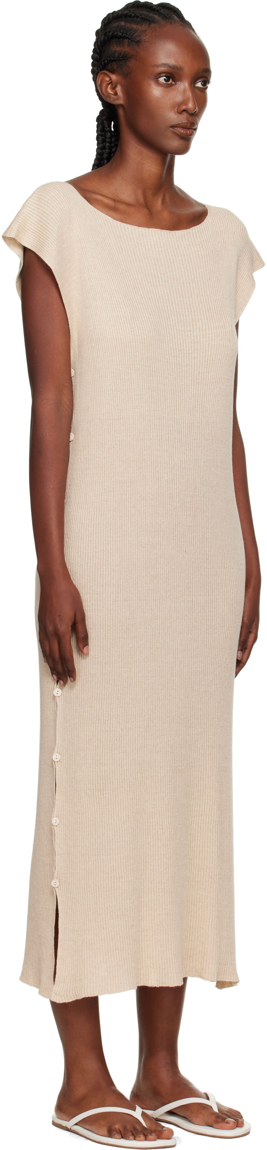 Šaty Baserange Baserange Franca Maxi Dress Béžová | DRFR-LS-AU25, 1