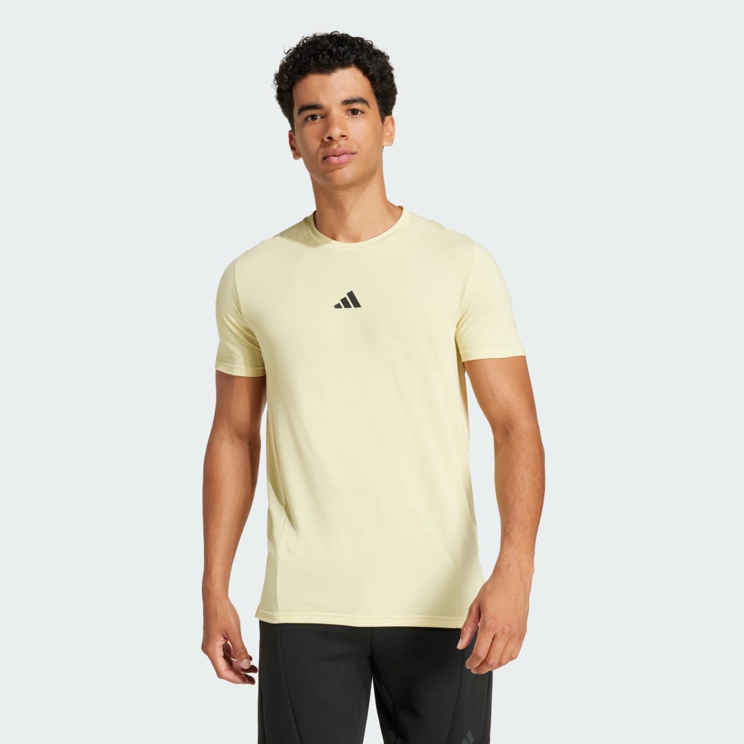 Tričko adidas Performance Designed for Training Workout T-Shirt Žltá | JI5773, 0