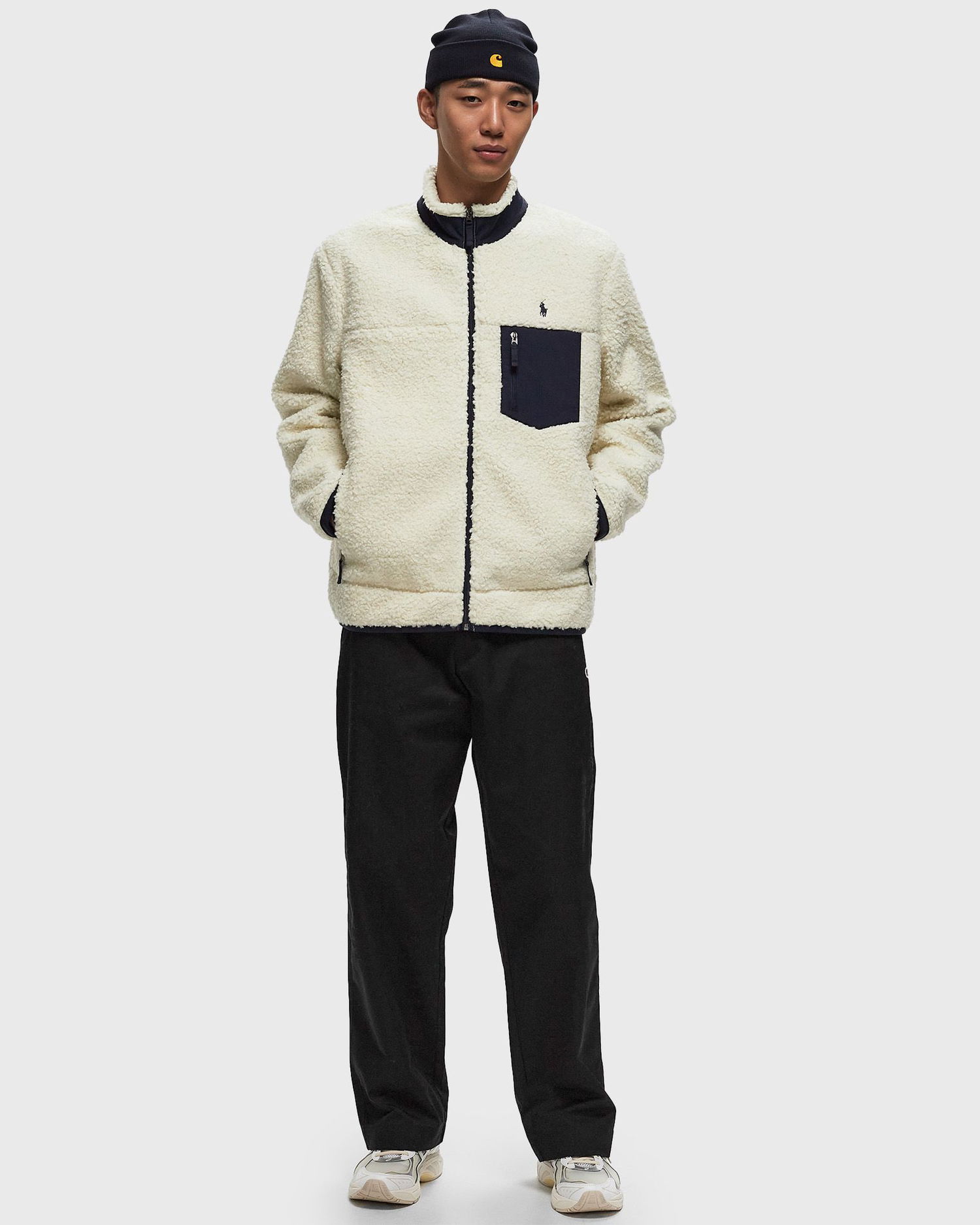 Mikina Polo by Ralph Lauren Sherpa Fleece Zip-Up Jacket Biela | 710951701001, 1