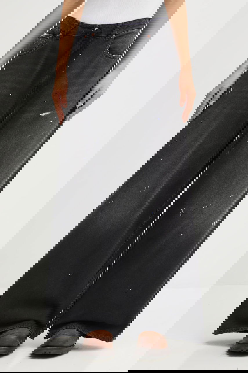 Džínsy Maison Margiela MM6 Maison Margiela High Waist Wide-Leg Paint Splatter Drawstring Denim Čierna | S52LA0262.M30011.966, 0