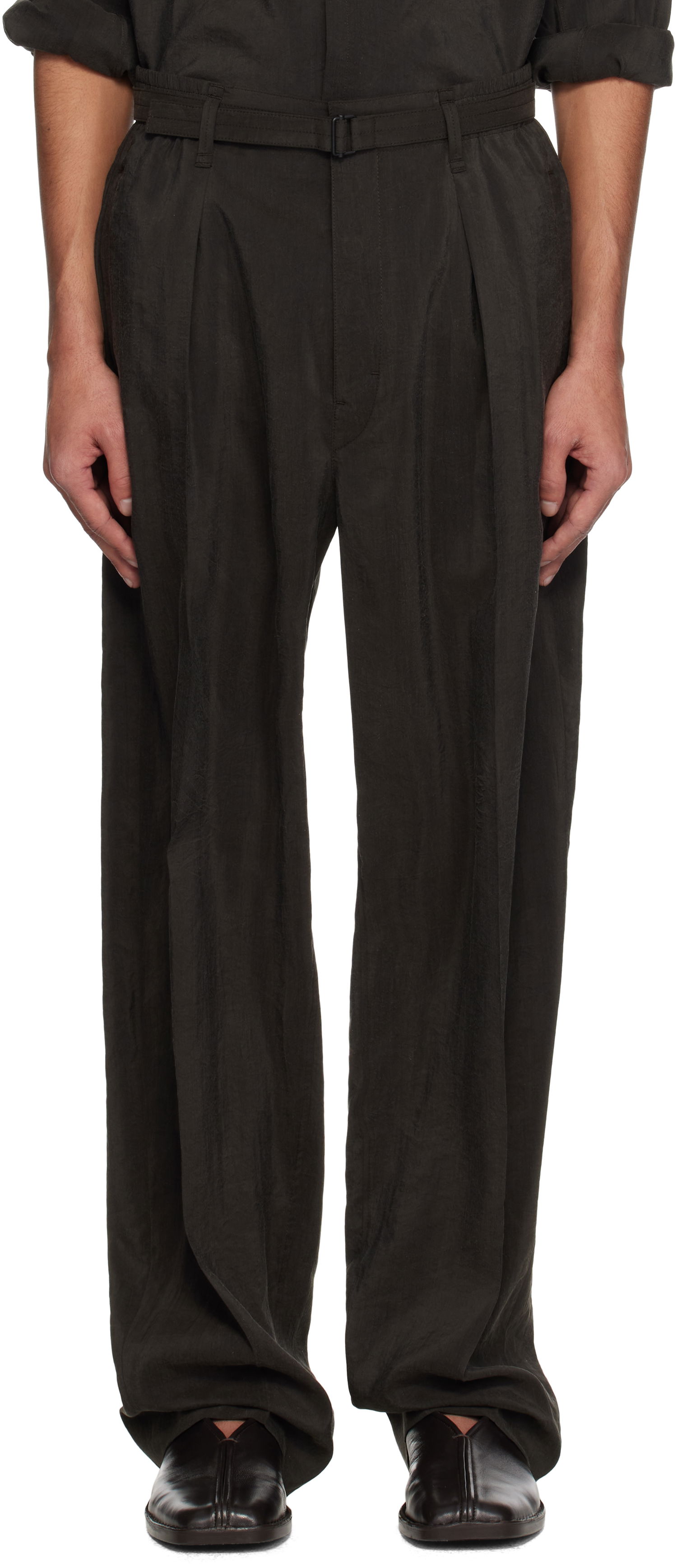 Nohavice LEMAIRE Lemaire Belted Relaxed Trousers Čierna | PA1196 LF1308, 0