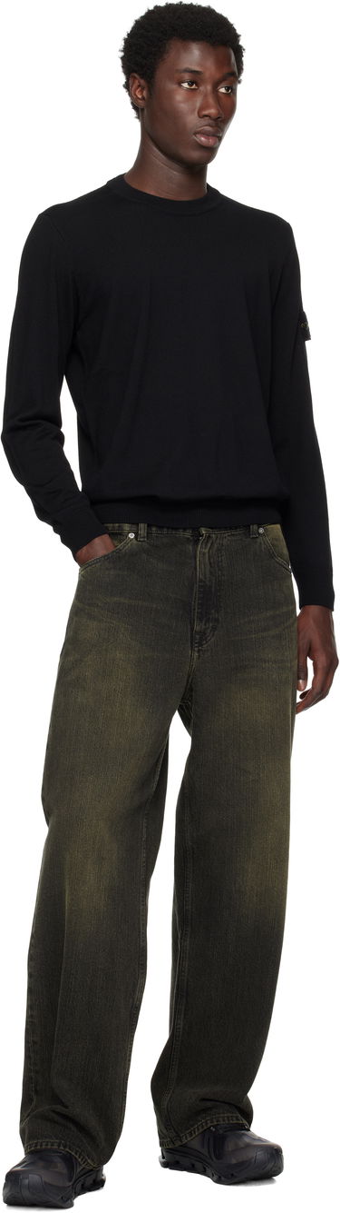 Mikina Stone Island Stone Island Light RWS Geelong Wool Sweatshirt Čierna | K2S15 5100071 S00C4, 4