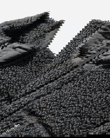 Bunda Cav Empt Stand Collar Boa Fleece Zip Up Jacket with Zippered Pockets Čierna | CES28CS26 GREY, 4