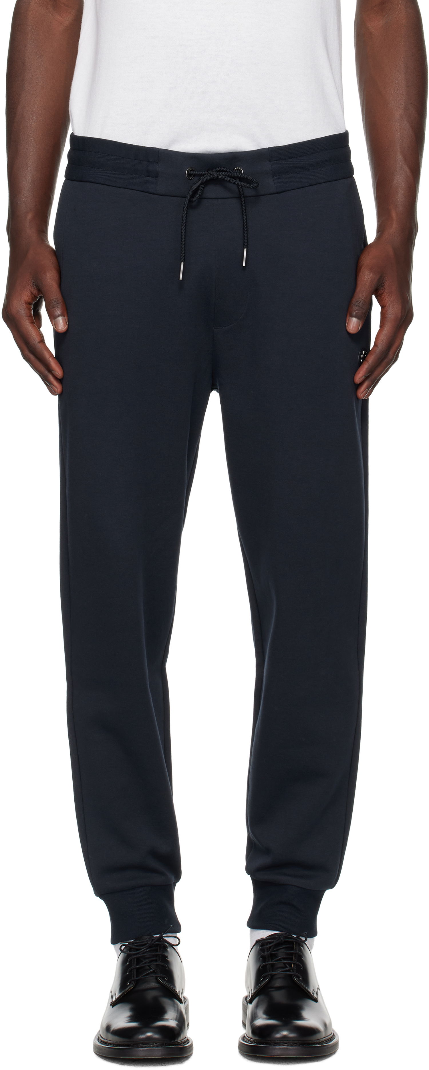 Tepláky BOSS BOSS Drawstring Jersey Cotton Sweatpants Navy | 50520322, 0