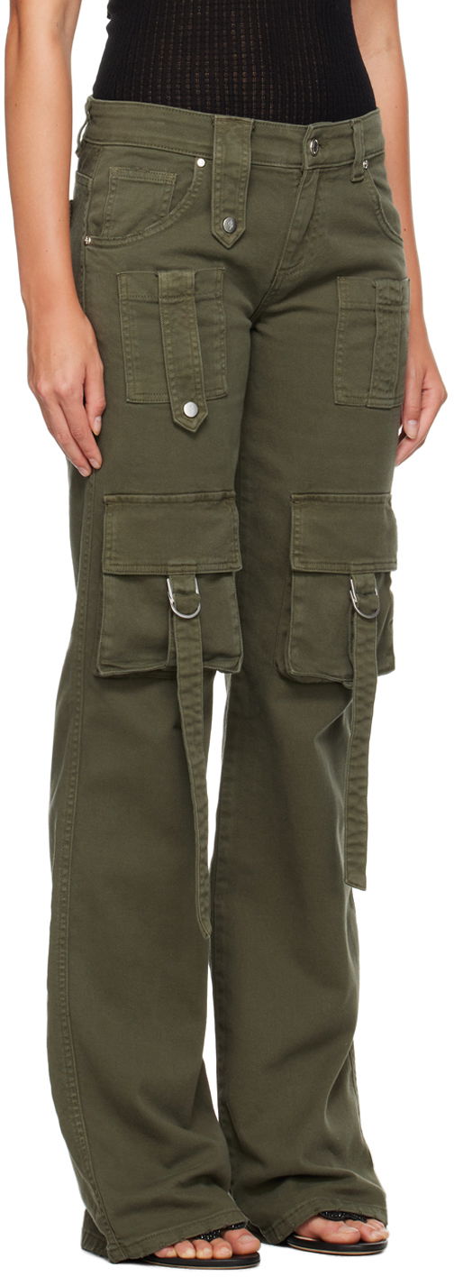 Cargo nohavice Blumarine Cinch Strap Cargo Pants Zelené | A322J104A, 1