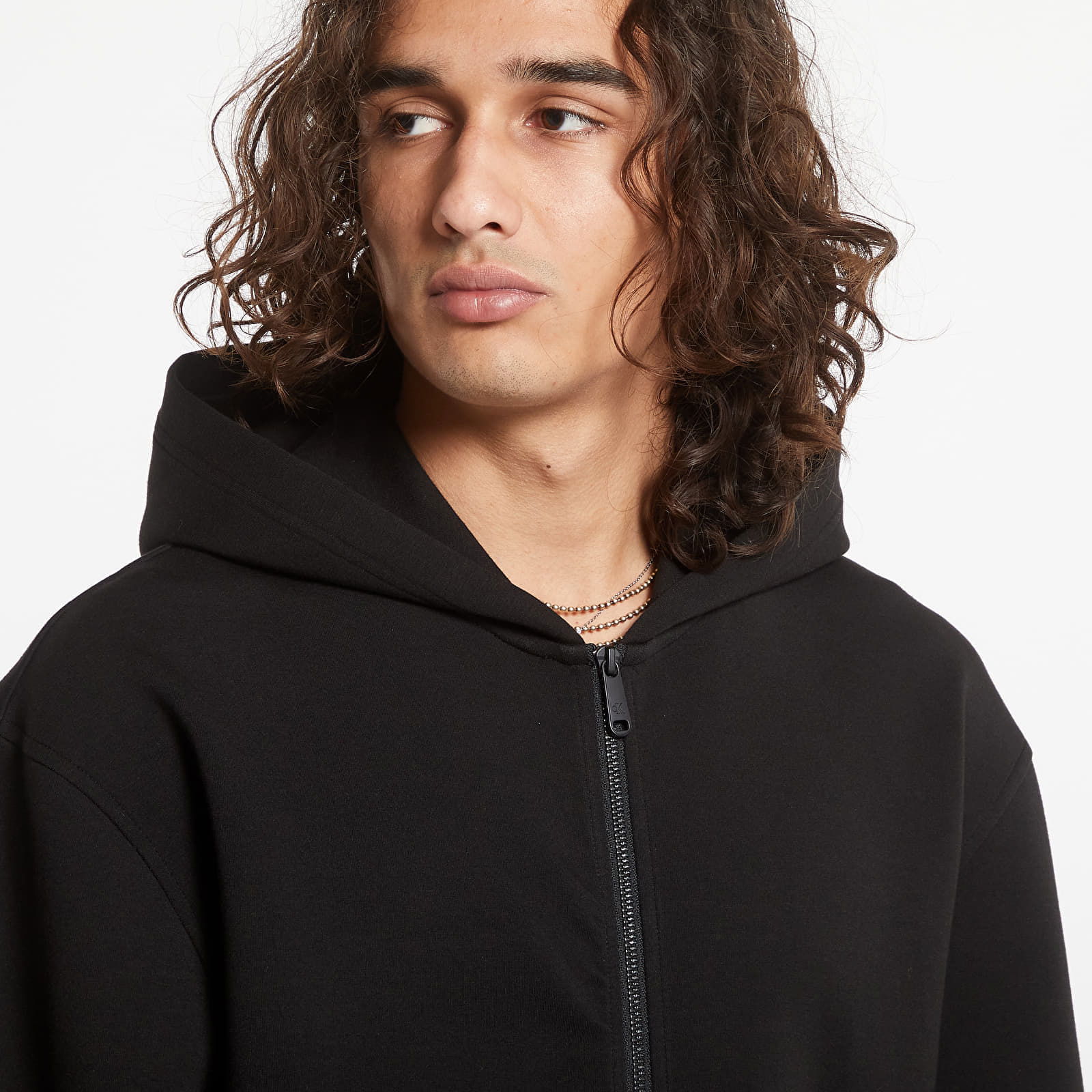 Interlock Zip Through Black