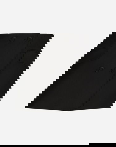 Sukňa Dolce & Gabbana Wool Twill Double-Breasted Mini Wrap Skirt with Flap Pockets Čierna | F4CJ0TFUBE7N0000, 0