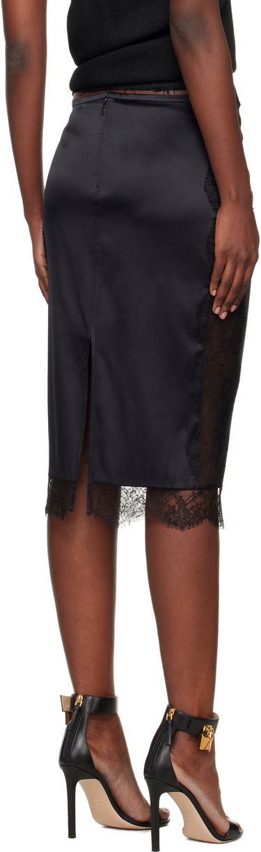 Sukňa Tom Ford TOM FORD Knee-Length Lace Inserts Midi Skirt Čierna | GC5812-FAX1095, 2