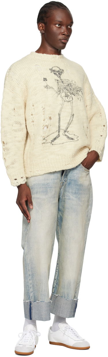 Džínsy R13 R13 Cuffed X-Boyfriend Jeans Modrá | R13MD111-D218C, 3