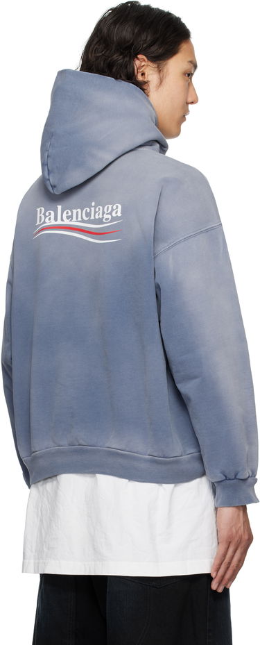 Mikina Balenciaga Balenciaga Political Campaign Hoodie Modrá | 767877TRVB1, 2