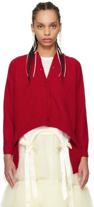 Sveter Simone Rocha Simone Rocha Open Back Cardigan Červená | LMK7 0660, 0