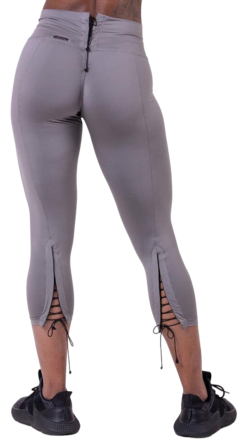 Legíny NEBBIA Nebbia Lace-up 7/8 Leggings Šedá | 66101, 1