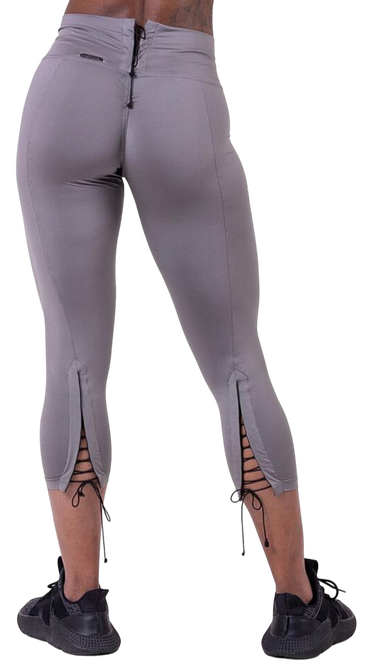 Legíny NEBBIA Nebbia Lace-up 7/8 Leggings Šedá | 66101, 1
