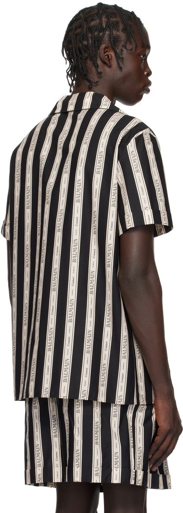 Košeľa Balmain Striped Shirt Čierna | EH1HN065CF80, 2