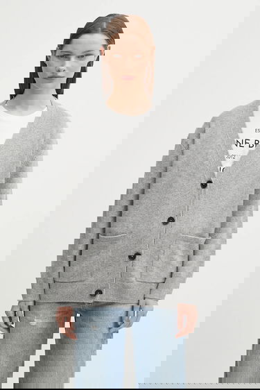 Sveter Anine Bing Anine Bing Jackson Cashmere Cardigan Šedá | A.09.10222, 0