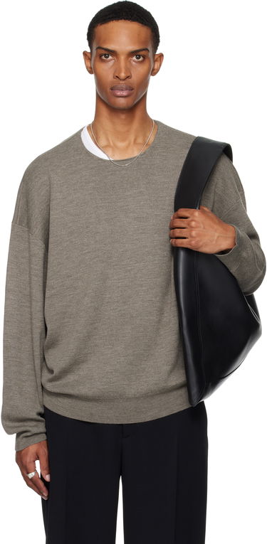 Sveter Fear of God Fear of God ESSENTIALS Merino Long Sleeve Crewneck Sweater Šedá | 192SP256493F, 0