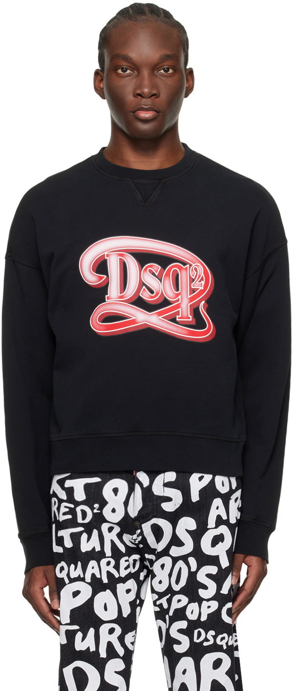 Mikina DSQUARED2 Drop Fit Sweatshirt Čierna | S71GU0649_S25539, 0