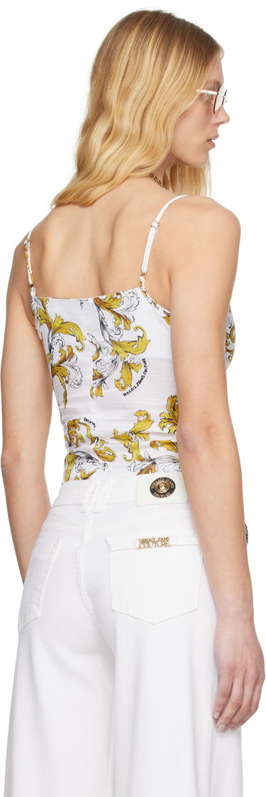 Tielko Versace Versace Jeans Couture Outline Barocco Cowl Neck Camisole Biela | E78HAM236_ENS639, 2