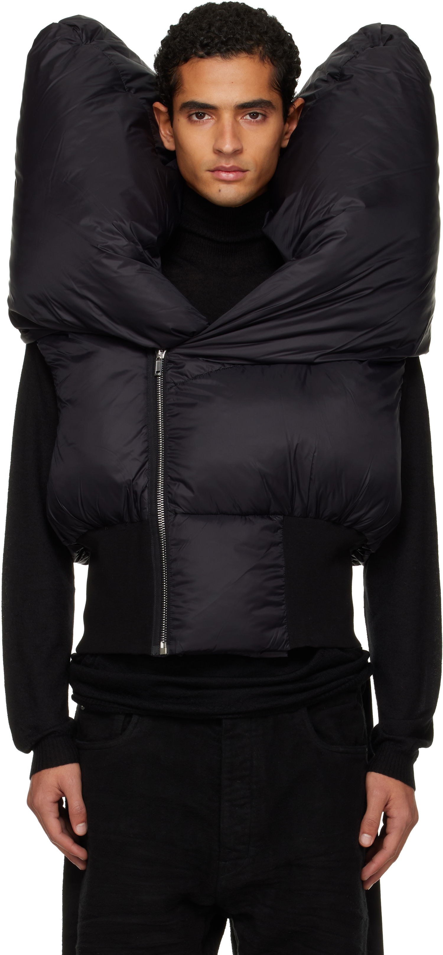Vesta Rick Owens Concordians Anubis Padded High-Collar Vest Čierna | DU02E7790 NP, 0