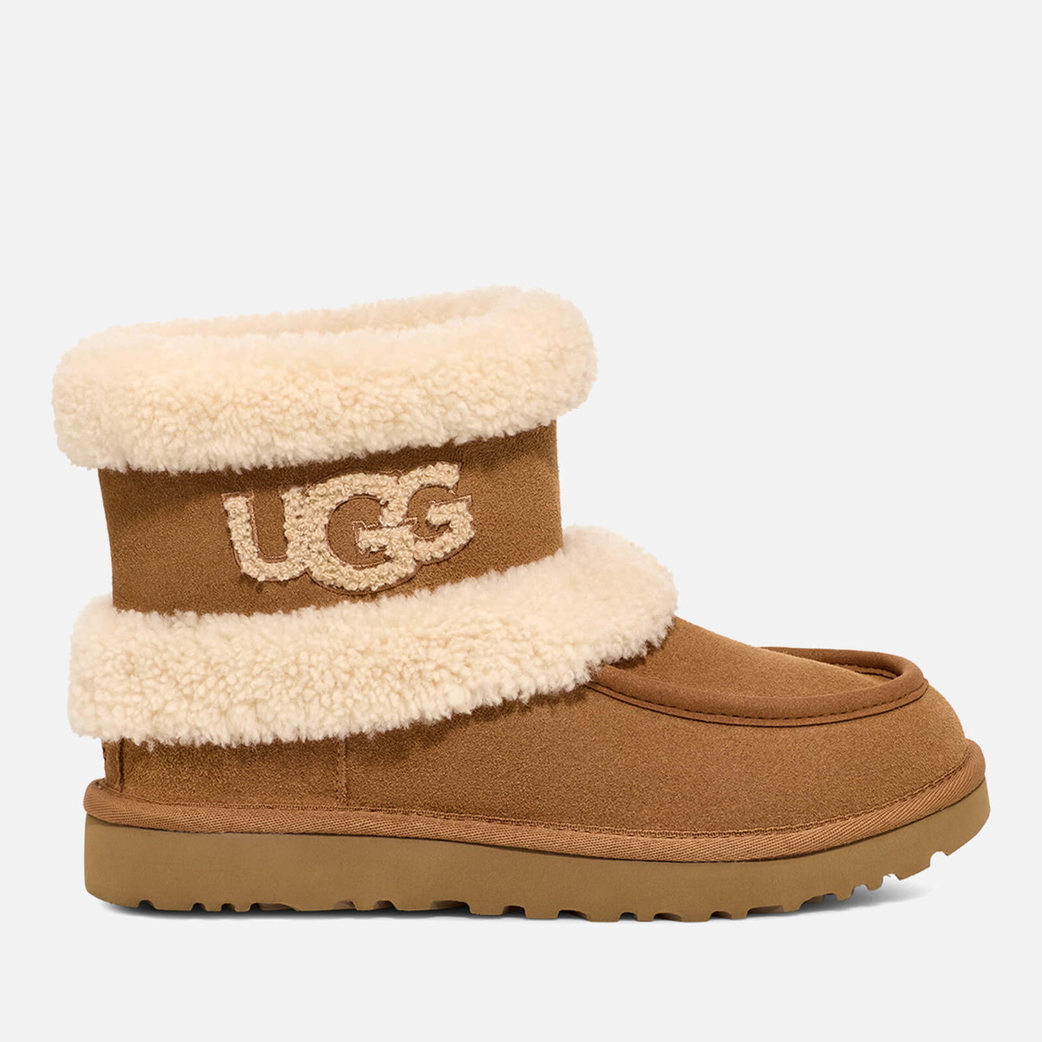 Tenisky a topánky UGG Fluff Ultra Mini Suede and Wool Boots Béžová | 1145410-CHE, 0