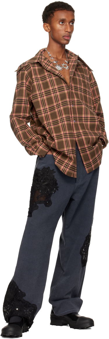 Košeľa Collina Strada Collina Strada Plaid Button Shirt Hnedá | XX3063, 3