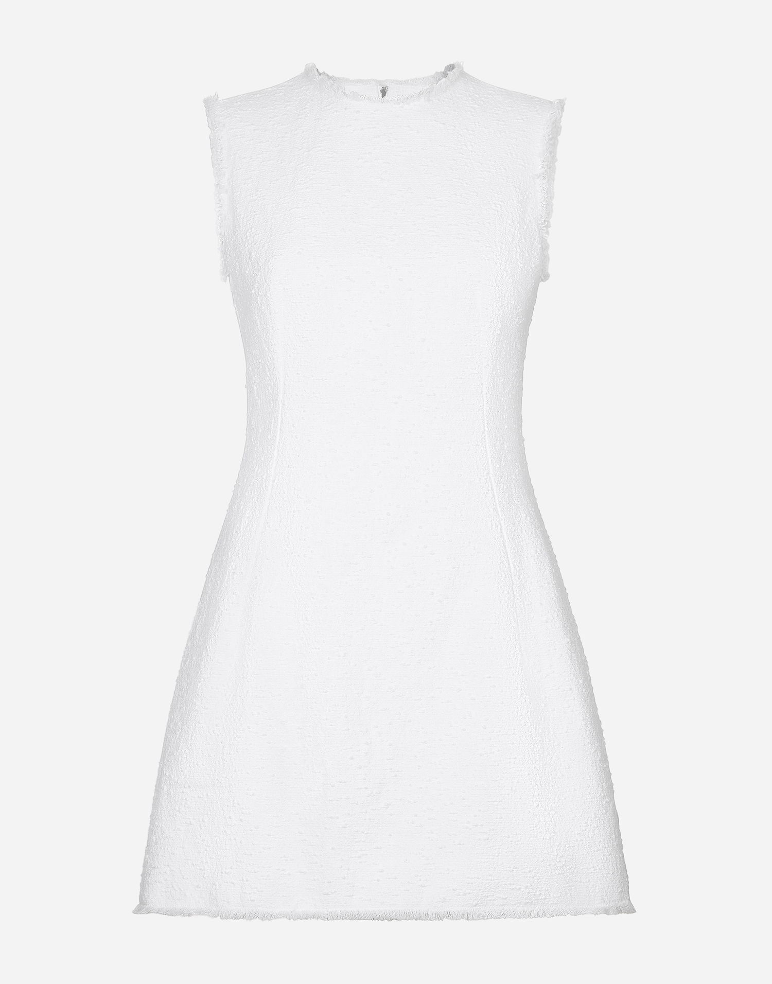 Šaty Dolce & Gabbana Short Cotton Tweed Dress Biela | F6JKDTHUMT9W0800, 0