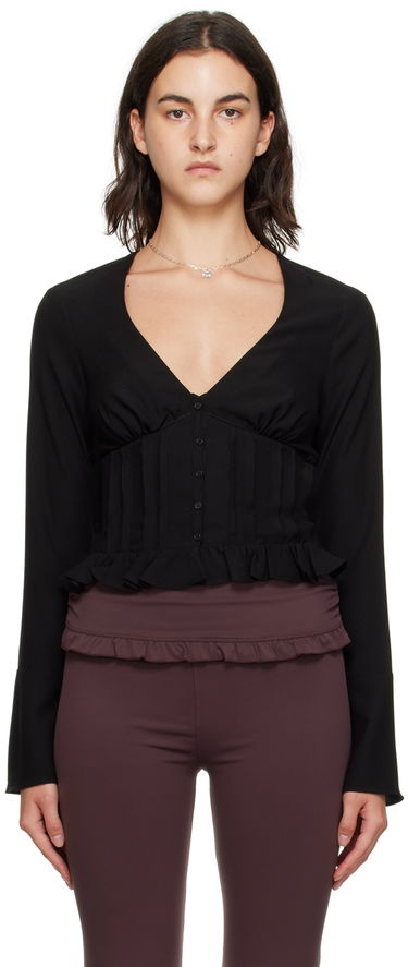 Košeľa GUIZIO Guizio Cheri Ruffle Blouse Čierna | F23108W016, 0