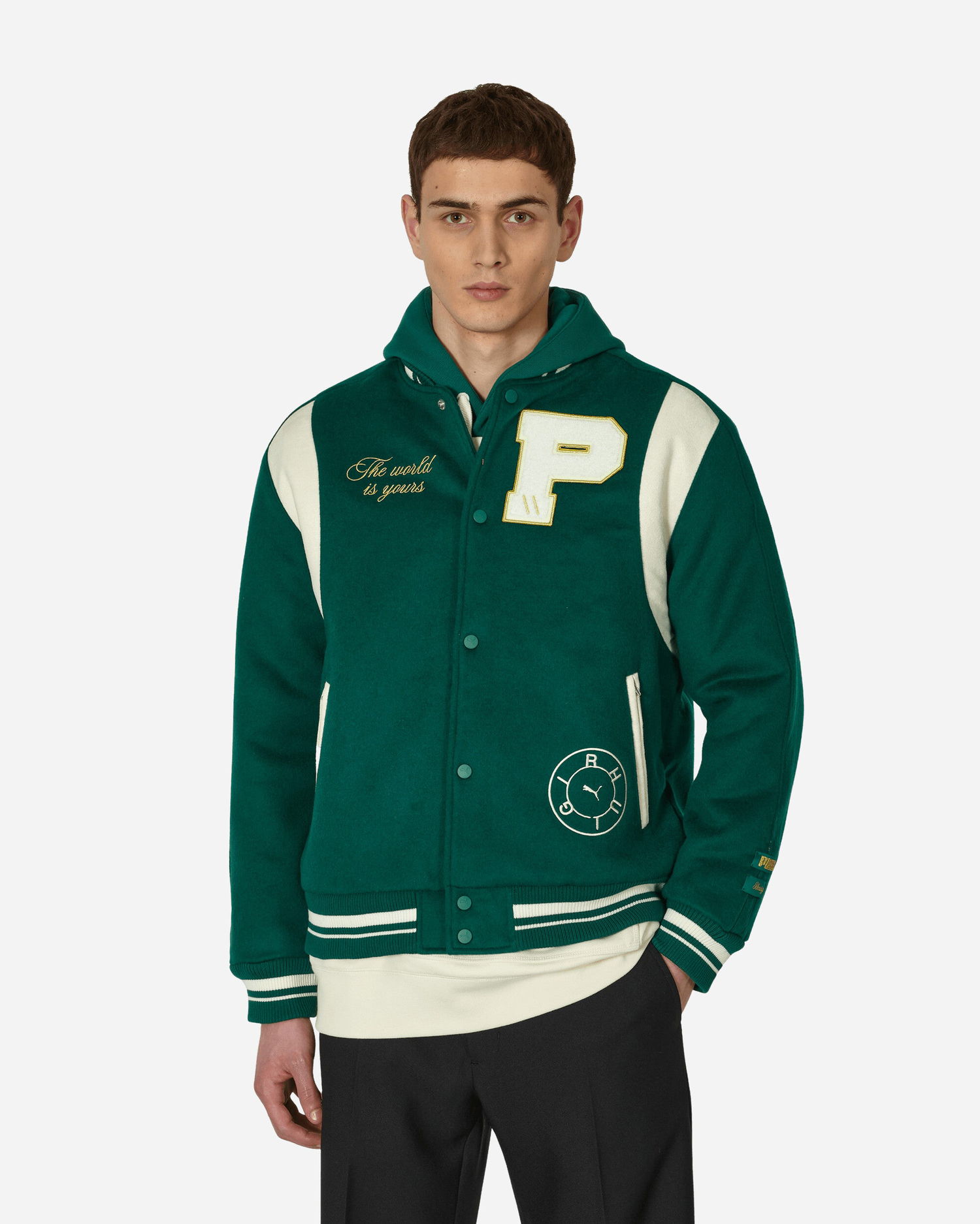 Bunda Puma Rhuigi x Varsity Jacket Zelené | 539695-94, 0