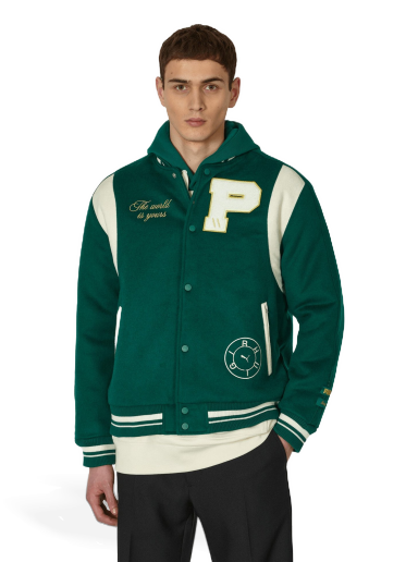 Bunda Puma Rhuigi x Varsity Jacket Zelené | 539695-94