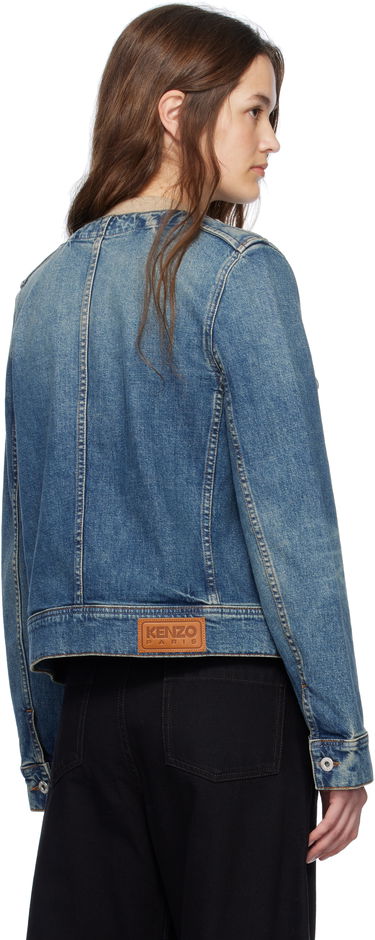 Bunda KENZO Kenzo Paris Collarless Denim Jacket Modrá | FF52DV2506S7, 2