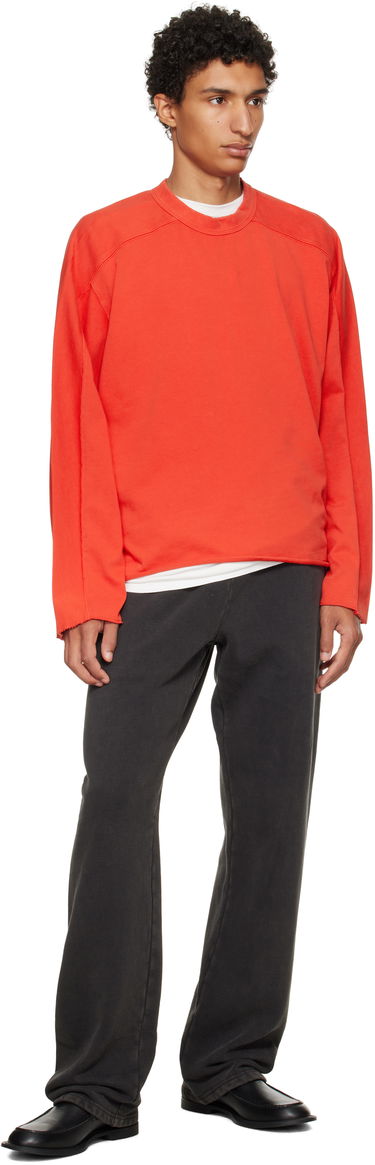 Tričko Entire Studios Heavy Raglan Raw-Edge Long Sleeve T-shirt Oranžová | ES2486CH, 3